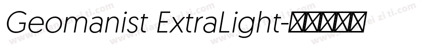 Geomanist ExtraLight字体转换